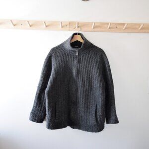 Vintage pure wool zip up sweater